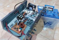 cara membuat amplifier menggunakan aki